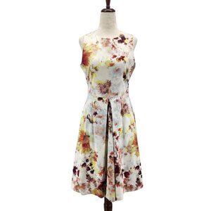 Hunter Bell New York Womens 4 Dress Kukka Tea Dress Abstract Floral Multicolor A